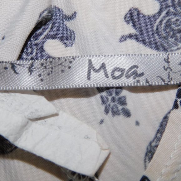 Moa USA Womens X1 ( 1XL ) Cream Black Elephant Print A Line Tank boho Dress - Picture 3 of 8